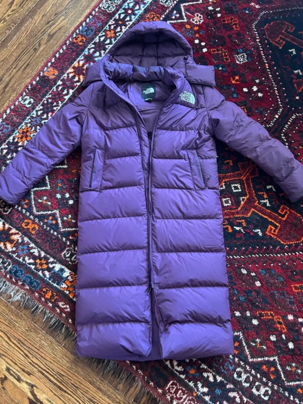 The North Face Down Puffer Parka - XS, Purple/Burgundy